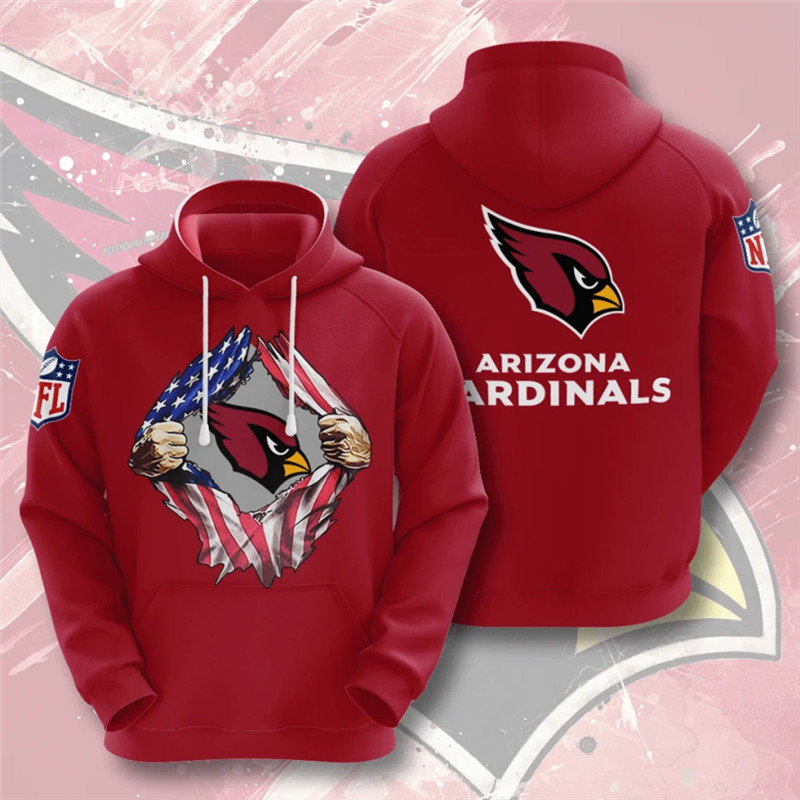 Men's Arizona Cardinals Red NFL 3D Trending T-Shirt Hoodie Men's Arizona Cardinals Red NFL 3D Trending T-Shirt Hoodie